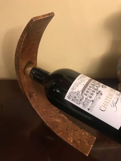 Olive Wood Wine Bottle Stand