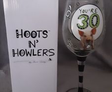 Novelty 30th Birthday Wine Glass ..  4 euro Each Glass or 3 for 10.00 euro