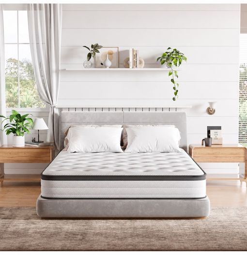 Single Mattress 3FT Memory Foam Spring Hybrid Mattress 18CM 7 Inch Memory Foam Pocket Sprung Mattress Edge Support & Motion Isolation Spring Hybrid Single Mattresses