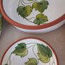 Stunning New Portugese Hand Painted Ivy Pottery Oven to Table Ware 5 Pieces Image 3