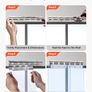 Clear PVC Strip Curtain 8 PCS Walk in Freezer Cooler Curtain Strips, Smooth Waterproof Plastic Door Strips for Warehouse, Freezer, Garage Doors Image 6