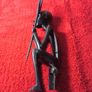 Hand Carved Dark Wood African Figure Image 5