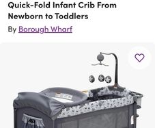 5 in 1 foldable travel cot/diaper changer/playhouse