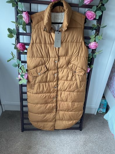 gilet Bnwt Freequent brand mustard gilet size small