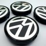 4x VW 55mm Black Chrome logo Volkswagen alloy wheel centre caps cap Hub Cover 54 Image 7