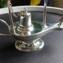 Vintage silver plated brandy glass warmer - oil lamp Image 4