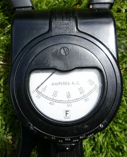 Vintage Ferranti Clip on Ammeter Clamp, in the original leather case