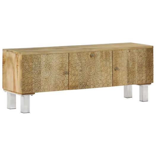 TV Cabinet Solid Mango Wood 118x30x45 cm
