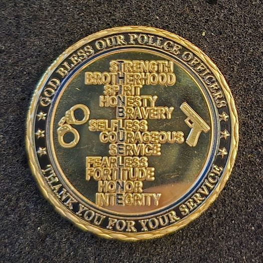 Us police service, commerative coin.