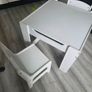 Kids Table and Chair Set, Wooden Activity Table with Storage Space and Boxes, Kids Play Table for Toddlers Art, Craft, Reading, Learning Image 2