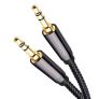 New 1m Nylon Mini Jack Cable 3.5mm Male To Male Plug Audio AUX Gold Plated #933 Image 2