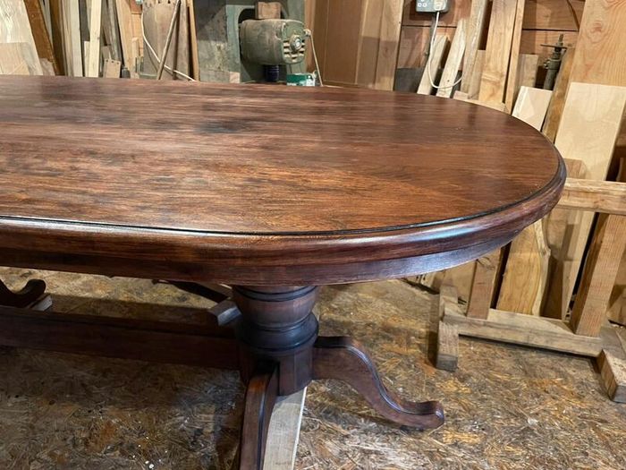 Solid wood dining table
