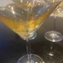 Set of four amber and plain glass martini or cocktail glasses Image 5