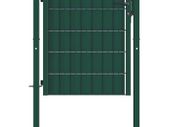 Fence Gate PVC and Steel 100x101 cm Green