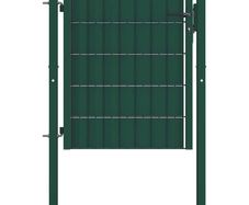 Fence Gate PVC and Steel 100x81 cm Green