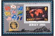 1984 Jersey Links with the Commonwealth Commemorative Stamp Miniature Sheet Mint Never Hinged (MNH)