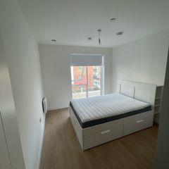 double bed with mattress/ Headboards/ ikea