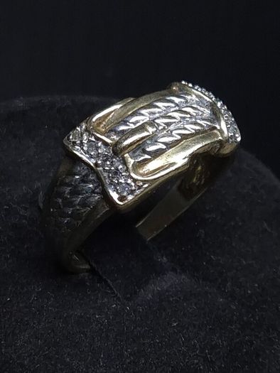 Vintage Fully Hallmarked Sheffield 9ct Gold Diamond Ring Size 60.5
