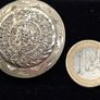 Vintage Taxco Mayan Calendar Disc Pendant Pin Brooch Sterling Silver Image 2