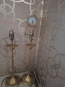 Vintage Brass Lamps (price is for both)