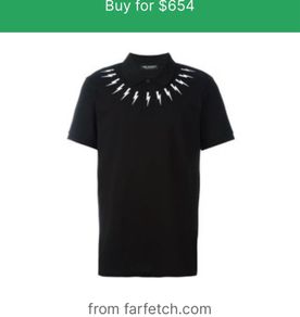 Neil Barrett lightening bolt polo