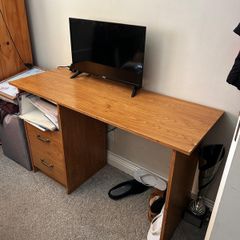 Wooden desk with drawers