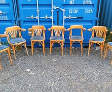 Vintage Thonet style bentwood armchairs  for restoration  7 chairs in total