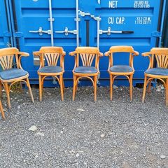 Vintage Thonet style bentwood armchairs  for restoration  7 chairs in total