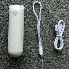 Mini Handheld Fan with flashlight and power bank