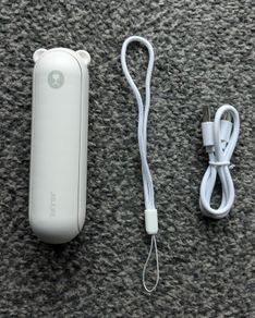 Mini Handheld Fan with flashlight and power bank