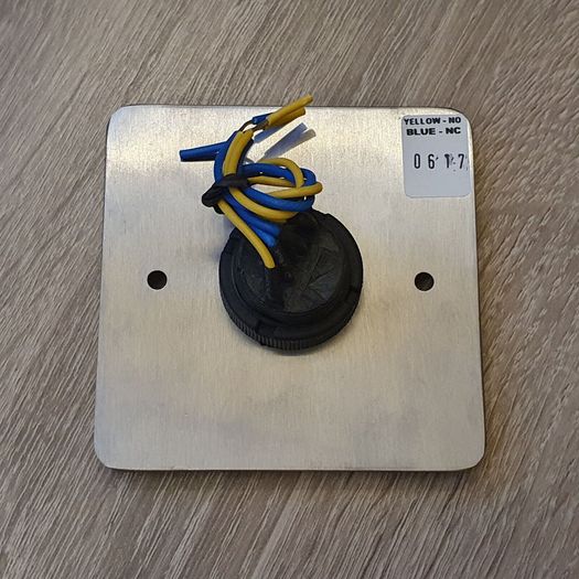 Flush 25mm stainless steel exit button SPB003F with back box