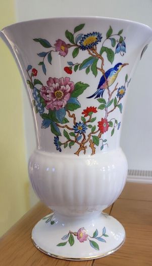 2XAynsley Trumpet Vase (large) - Pembroke Aynsley Fine Bone China Porcelain Made in England Pembroke Pattern Collectable Gift Vintage