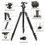 W555 Camera Stand - Travel Monopod & Aluminum Tripod Image 3