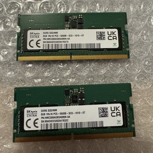 Sk Hynix 16gb (2x8gb) Ddr5 5600mhz Pc5-44800 Sodimm Cl46