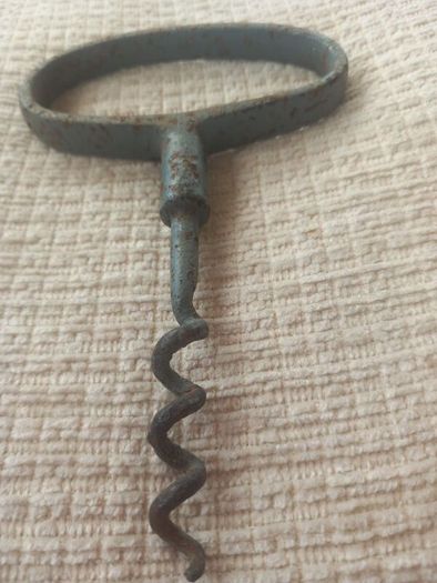Antique T-Handle Iron Corkscrew
