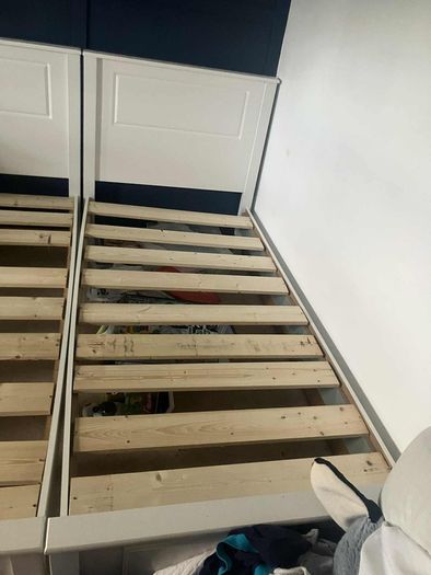 2x Excellent Condition single Ash bed from Caffrey's Furniture