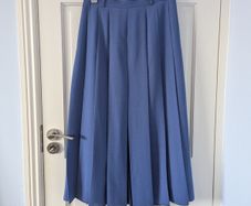 Vintage 1980/90s Wool Mix Blue Maxi Skirt Size 12