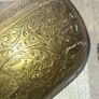 Old Ritual Cleansing or Offering Bowl Hand Engraved Brass Bowl, Starburst on the Base, Postage Available or Collection Image 5