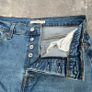 Levis Wedgie Straight Jeans W31 L28 Blue Button Fly High Rise Image 6
