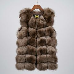Natural fox fur vest