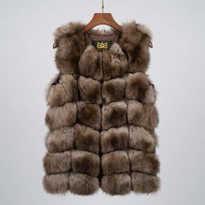Natural fox fur vest