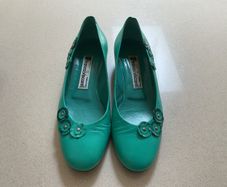 'Franco Visconti' women's green leather shoes
