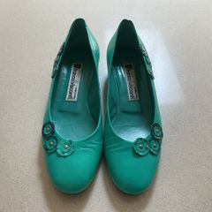 'Franco Visconti' women's green leather shoes
