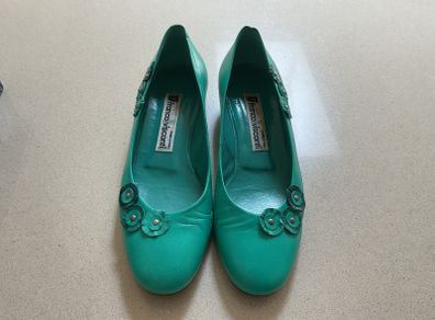 'Franco Visconti' women's green leather shoes