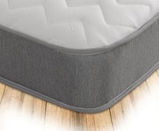 Beds Kingsize Mattress with Springs & Memory Foam - Grey Zig Zag Model. 8 Inch Budget Mattress, Soft, 150x200cm