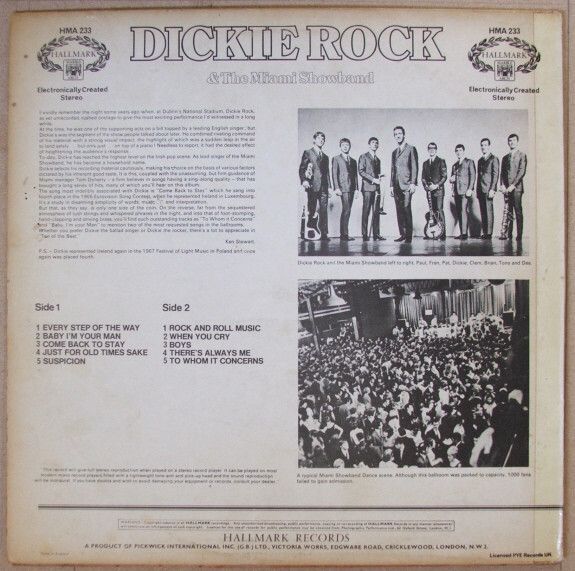 Dickie Rock And The Miami Showband LP 1970