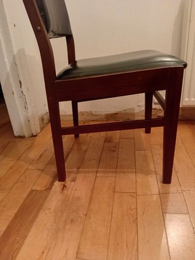 crannac mid century teak dining chairs x5