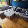 L shaped couch + Poof Image 3