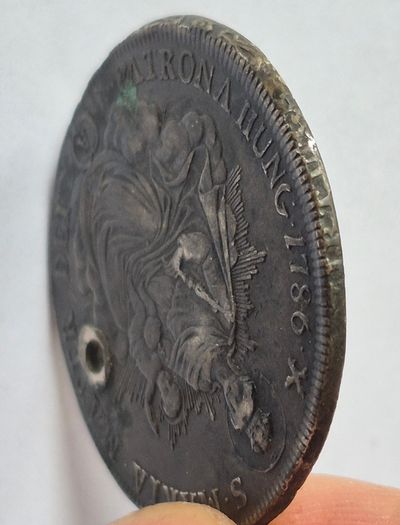 Genuine Silver thaler coin from 1786