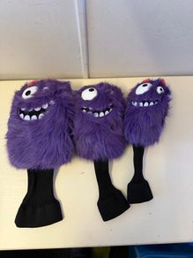 Purple Happy Monster Golf Head Cover Set